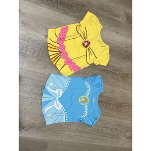 Disney princess t-shirt girls dress up Belle Aurora 4T 2pc